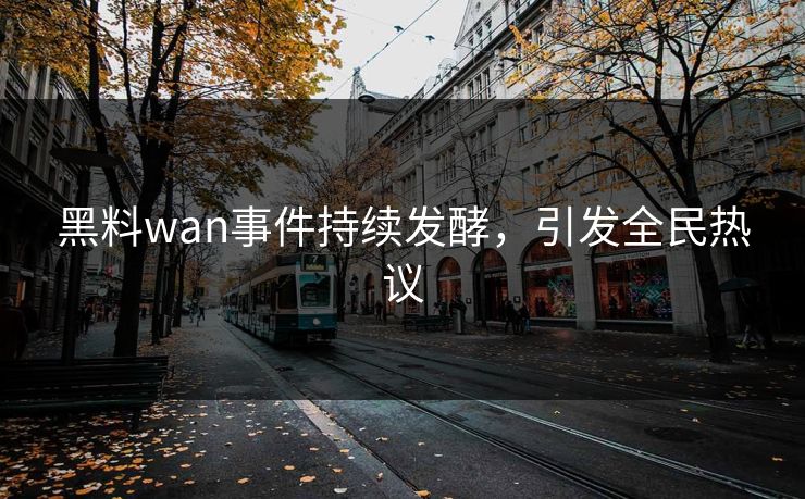 黑料wan事件持续发酵，引发全民热议