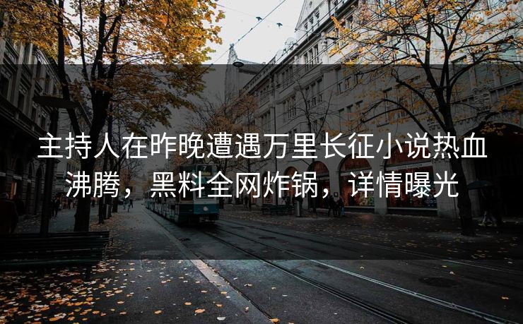 主持人在昨晚遭遇万里长征小说热血沸腾，黑料全网炸锅，详情曝光
